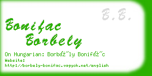 bonifac borbely business card